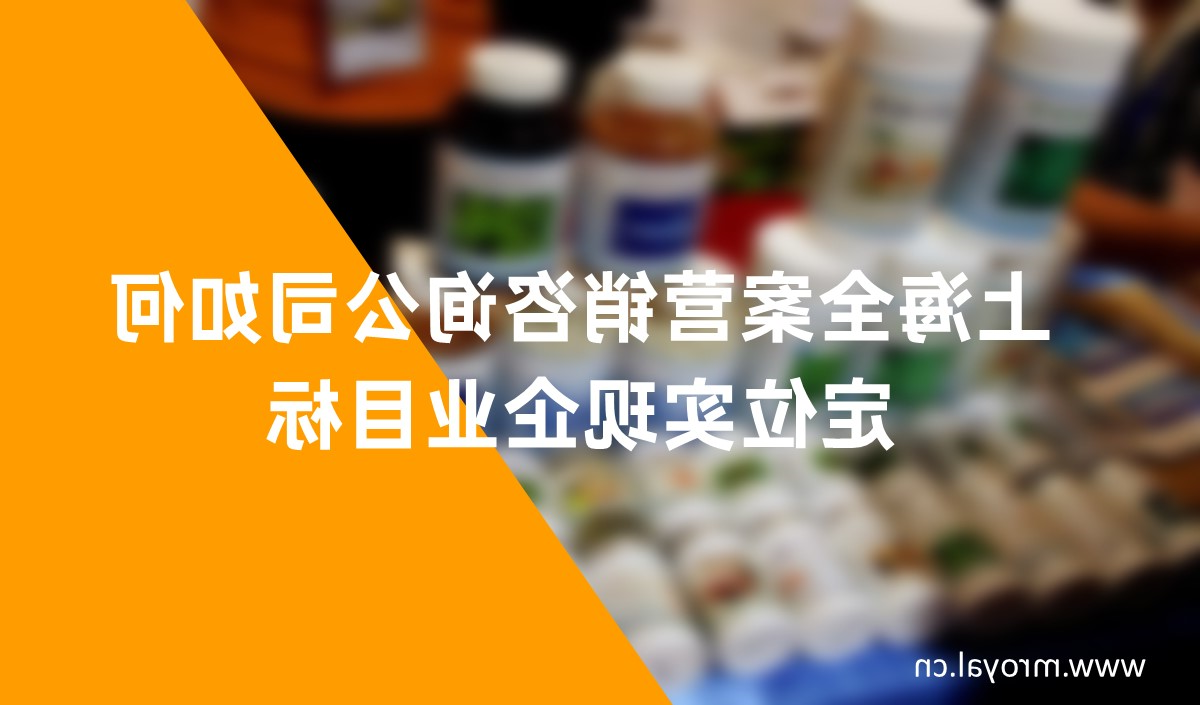 上海全案营销咨询公司如何定位实现企业目标